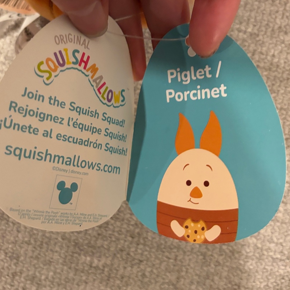 NWT! 5” Piglet with cookie Squishmallow  disney squishmallows plush stuffed toys - Picture 6 of 8